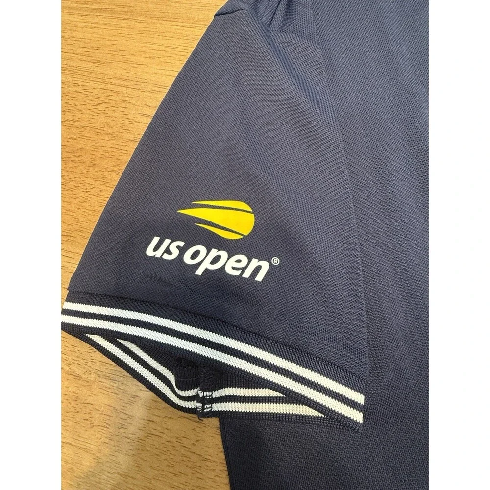 NWT US Open Polo Ralph Lauren Umpire Polo Shirt Navy Medium Tennis Navy Pony